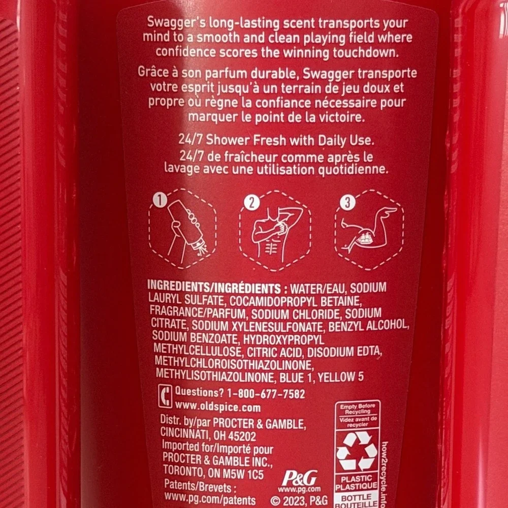 Old Spice Swagger Cedarwood Body Wash and 2-in-1 Shampoo Conditioner 3pc Set Men